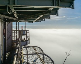 Un pararrayo en la cima de la torre Eiffel