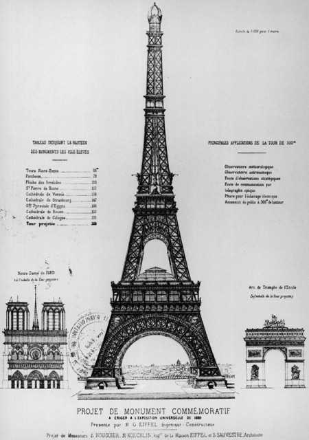 Dibujo del proyecto de la Torre de 300 metros