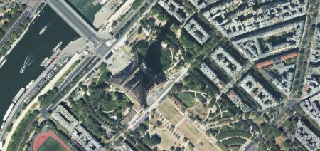 Vista aérea de la Torre Eiffel