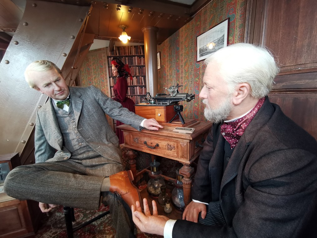 Despacho de Gustave Eiffel con Thomas Edison