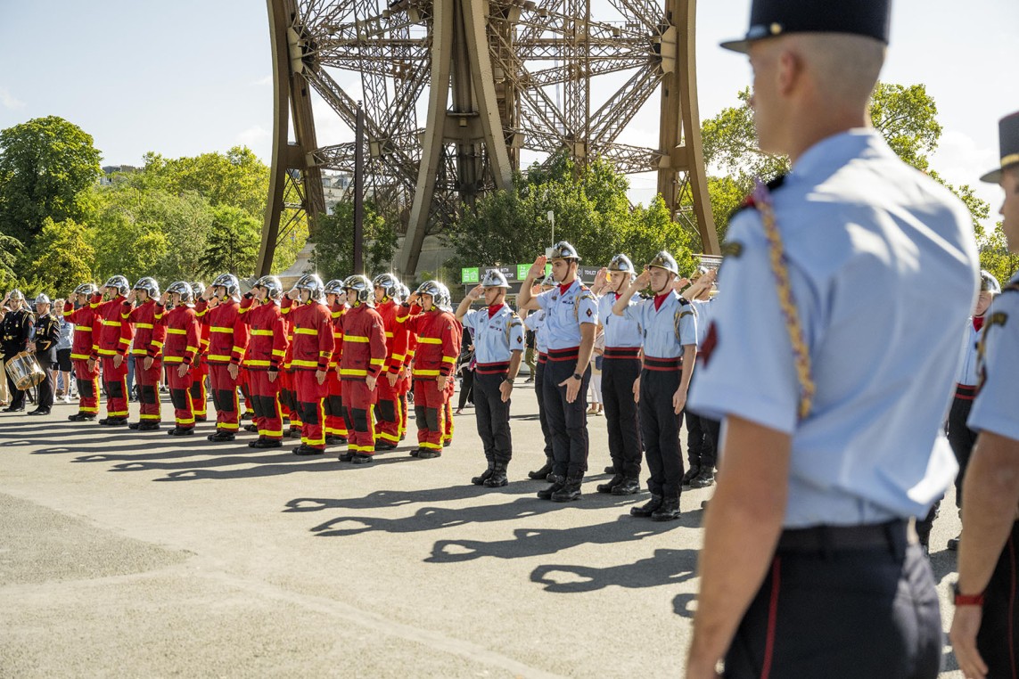 Ceremonia en el atrio por el 80º aniversario de la Liberación de París