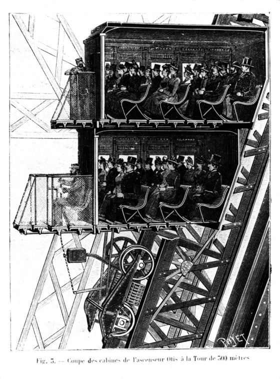 Foto del ascensor histórico Otis